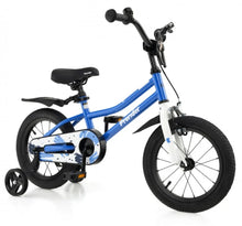 Load image into Gallery viewer, Super Cool 14” Children’s Bicycle Bike W Removable Training Wheels | Ages 3-5 | Bell | Adjustable Seat, Handlebars | Brakes | Enclosed Chain | Easy Assembly
