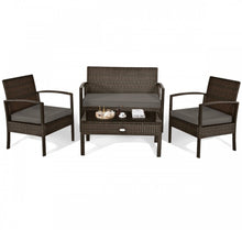 Load image into Gallery viewer, Very Relaxing &amp; Elegant 4 Piece Patio Furniture Set Cushioned With Love Seat | Table
