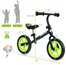 Load image into Gallery viewer, Super Cool Fun Kids No Pedal Balance Bicycle Bike Adjustable Seat, Handles Ages 2.5-5 | Very Light | Heavy Duty | Eva Rubber Wheels
