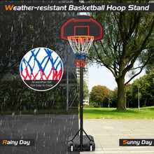 Load image into Gallery viewer, Super Cool 5-Level Adjustment Height Basketball Net Hoop Stand For Kids | 5.1-6.9FT | Heavy Duty Net | Wheels | Indoor | Outdoor
