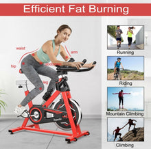 Load image into Gallery viewer, Heavy Duty Indoor Stationary Silent Belt Driven Exercise Cycling Bike For Gym, Home, Office | Fat Burning | Adjustable Handle, Seat | Comfy Seat | Cup Holder
