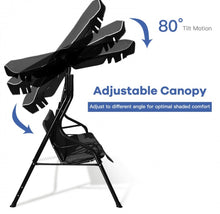 Load image into Gallery viewer, Super Relaxing 3 Person Outdoor Patio Canopy Swing With Cushioned Steel Frame | Porch Swing | Adjustable Canopy | High Weight Capacity
