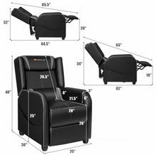 Load image into Gallery viewer, Very Elegant Heavy Duty Comfortable Adjustable Modern Gaming Recliner Chair With Massage Feature &amp; Footrest | Massage Remote
