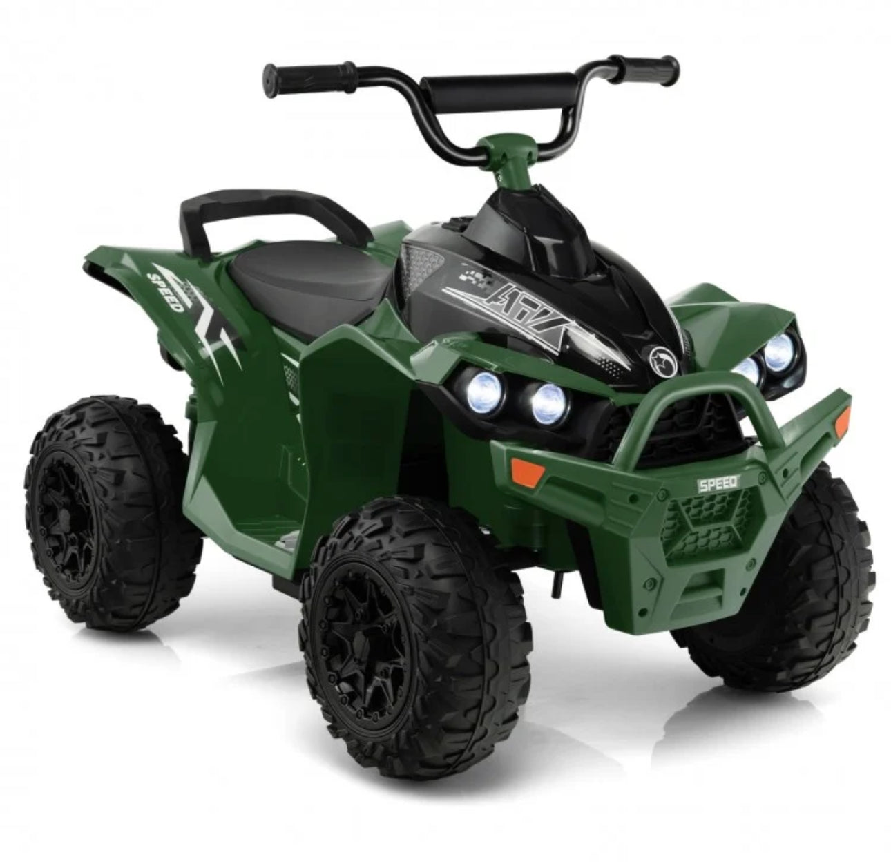 Super Fun 2025 Kids 12V Ride On Car, ATV 1 Seater | Ages 3-8 | Horn | Lights | Music | 4 Wheeler | Upgraded 4 Wheeler