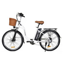 Load image into Gallery viewer, 2025 KORNORGE C6 Electric Bike, 26&quot; City Commuter E-Bike with 350W Motor, LED Headlight, Shimano 7-Speed, 3 Modes, 15.5 MPH Max Speed
