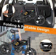 Load image into Gallery viewer, 2025 Super Cool Foldable Electric Bike, Bicycle For Adults | 350W Brushless Motor | 36V Battery | Up To 24KPH | Rubber Tires | 3 Riding Modes
