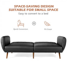 Load image into Gallery viewer, Elegant Space Saving 4 Adjustable Settings Heavy Duty 3-Seater Convertible Sofa Couch Bed With Adjustable Backrest
