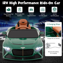 Load image into Gallery viewer, 2025 Licensed 12V Bentley Bacalar Ride On Car 1 Seater Upgraded | Seatbelt | Push To Start Button | Music | Lights | Remote
