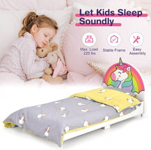 Load image into Gallery viewer, Very Adorable Children’s Twin Size Unicorn Upholstered Platform Bed
