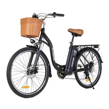 Load image into Gallery viewer, 2025 KORNORGE C6 Electric Bike, 26&quot; City Commuter E-Bike with 350W Motor, LED Headlight, Shimano 7-Speed, 3 Modes, 15.5 MPH Max Speed
