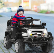 Load image into Gallery viewer, 2025 Jeep 12V Ride On Truck 1 Seater | Car For Kids | Lights | MP3 | Storage | Comfy Seat | Open Doors | Seatbelt | Remote
