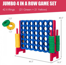 Load image into Gallery viewer, Super Cool Outdoor Fun Giant Connect 4 Style Jumbo 4-To-Score Game Set With 42 Giant Rings | Quick Release Slider | For The Whole Family | Indoor | Outdoor
