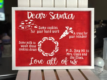 Load image into Gallery viewer, Custom Dear Santa Painted Wood Tray |. Family Memories | Hand Painted
