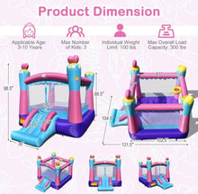 Load image into Gallery viewer, Super Cute &amp; Adorable Princess Theme 3-in-1 Inflatable Bouncy House With 480W Blower
