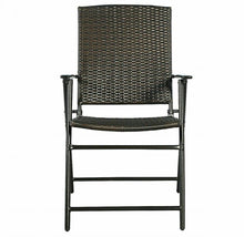 Load image into Gallery viewer, Super Duty Beautiful Set Of 4 Patio Folding Rattan Chairs | Waterproof | Patio Dining Chairs
