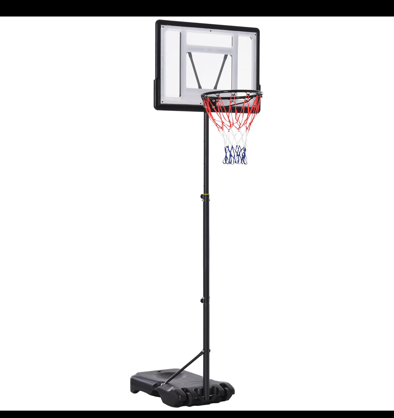 Adjustable 5-6.5 Feet Heavy Duty Basketball Hoop Net With Stand / Wheels For Kids | Age Group 3-12 Approx