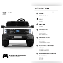 Load image into Gallery viewer, 2 Seater Lighting Edition Ford F-150,24V Kids Ride on Truck | Parent Remote
