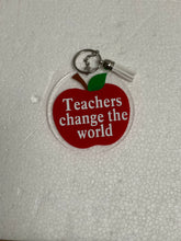 Load image into Gallery viewer, Teachers Change The World Keychain
