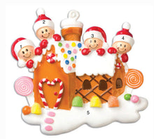 Load image into Gallery viewer, Gingerbread Family Christmas | Holiday Ornament | Poly Resin | Personalized | Multi Head
