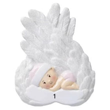 Load image into Gallery viewer, Sweet Baby Angel | Angel Baby Ornament | Poly Resin | Personalized | Christmas | Holiday | Angel
