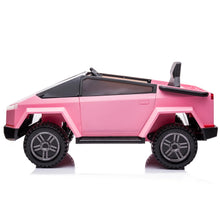 Load image into Gallery viewer, Cool Tesla Cyber Truck Style | 12V | Kids Ride On Car | Parent Remote | Eva wheel | Pink

