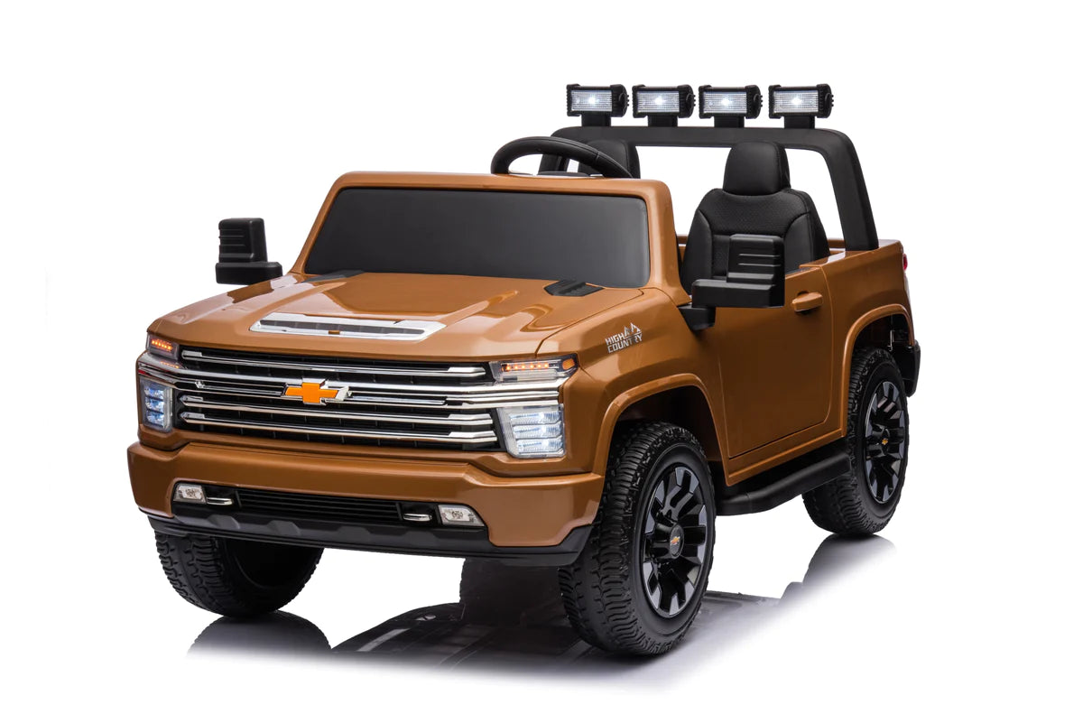 New Licensed 2024 Chevrolet Silverado Upgraded 24V 10AH | 2 Seater Ride On Truck | 4x4 | Leather Seats | Rubber Tires | 3 Colours | Remote
