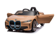 Load image into Gallery viewer, Licensed Upgraded 2025 BMW i4 Kids Ride On Car 1 Seater 12V | MP3 | Ages 3-8 | Remote
