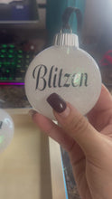 Load and play video in Gallery viewer, Custom Reindeer Names Ornament Set | Glitter coated | Memorable
