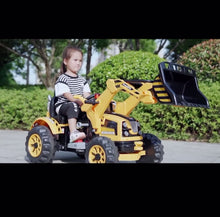 Load and play video in Gallery viewer, New 2025 Kids Ride On Car 12V / Tractor With Front Loader | Excavator | 2 Speeds | Horn | Push To Start | Seatbelt |
