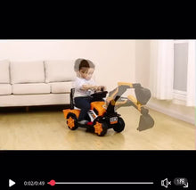 Load and play video in Gallery viewer, Children Electric Car Toy Excavator Toy Battery With Remote

