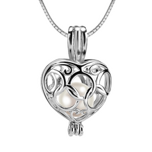 Load image into Gallery viewer, Infinite Love Heart Sterling Silver Cage Pendant
