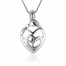 Load image into Gallery viewer, Mother and Child Sterling Silver Cage Necklace Set
