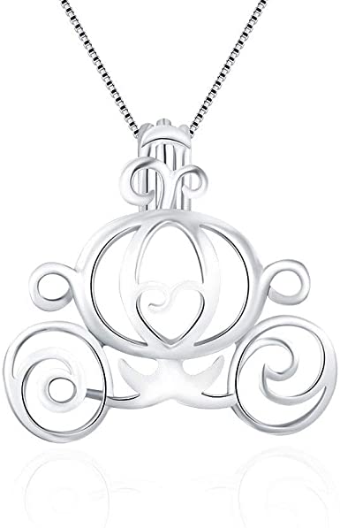 Princess Carriage Sterling Silver Cage Pendant