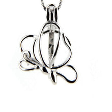 Load image into Gallery viewer, Soaring Butterfly Sterling Silver Cage Necklace Set
