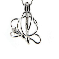 Soaring Butterfly Sterling Silver Cage Pendant