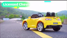Load and play video in Gallery viewer, 2024 Upgraded Licensed Chevrolet Camaro 2SS Ride on Car | Leather Seats | Rubber Tires | 12v | Small 2 Seat | Remote |
