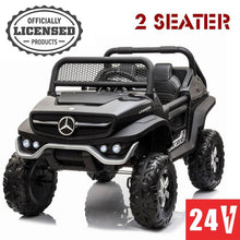 Load image into Gallery viewer, Licensed 2024 Mercedes Unimog 24V Upgraded Motors | Big 2 Seater Kids Ride-On | Leather Seats | Rubber Tires | Remote
