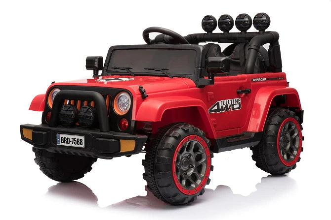 2024 Super Cool All Terrain Jeep | Small 2 Seater | 2 Colours | Rubber Tires | Leather Seat | Ages 3-6 | Remote