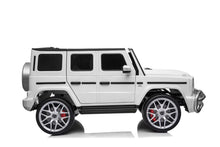 Load image into Gallery viewer, Licensed 2024 Mercedes GWagon G63 White Upgraded | 2 Seater | 24V | 4x4 Kids Ride-On | Leather Seats | Rubber Tires | Remote
