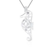 Load image into Gallery viewer, Seahorse Sterling Silver Cage Pendant
