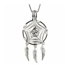 Load image into Gallery viewer, Dream Catcher Sterling Silver Cage Pendant
