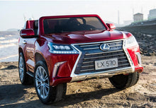 Load image into Gallery viewer, Licensed Lexus Pre Order LX570 2024 Ride On Upgraded XXL | Leather Seats | 24V | TV | Rubber Tires | 2 Seater | 4x4 Ride-On | Remote
