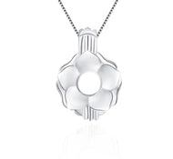 Flower Bloom Sterling Silver Cage Pendant