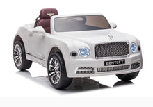 Load image into Gallery viewer, 2025 Upgraded Licensed 12V Bentley Mulsanne Ride-On for Kids With SD | Usb | Leather Seats | Rubber Tires | Remote | Ages 1-6
