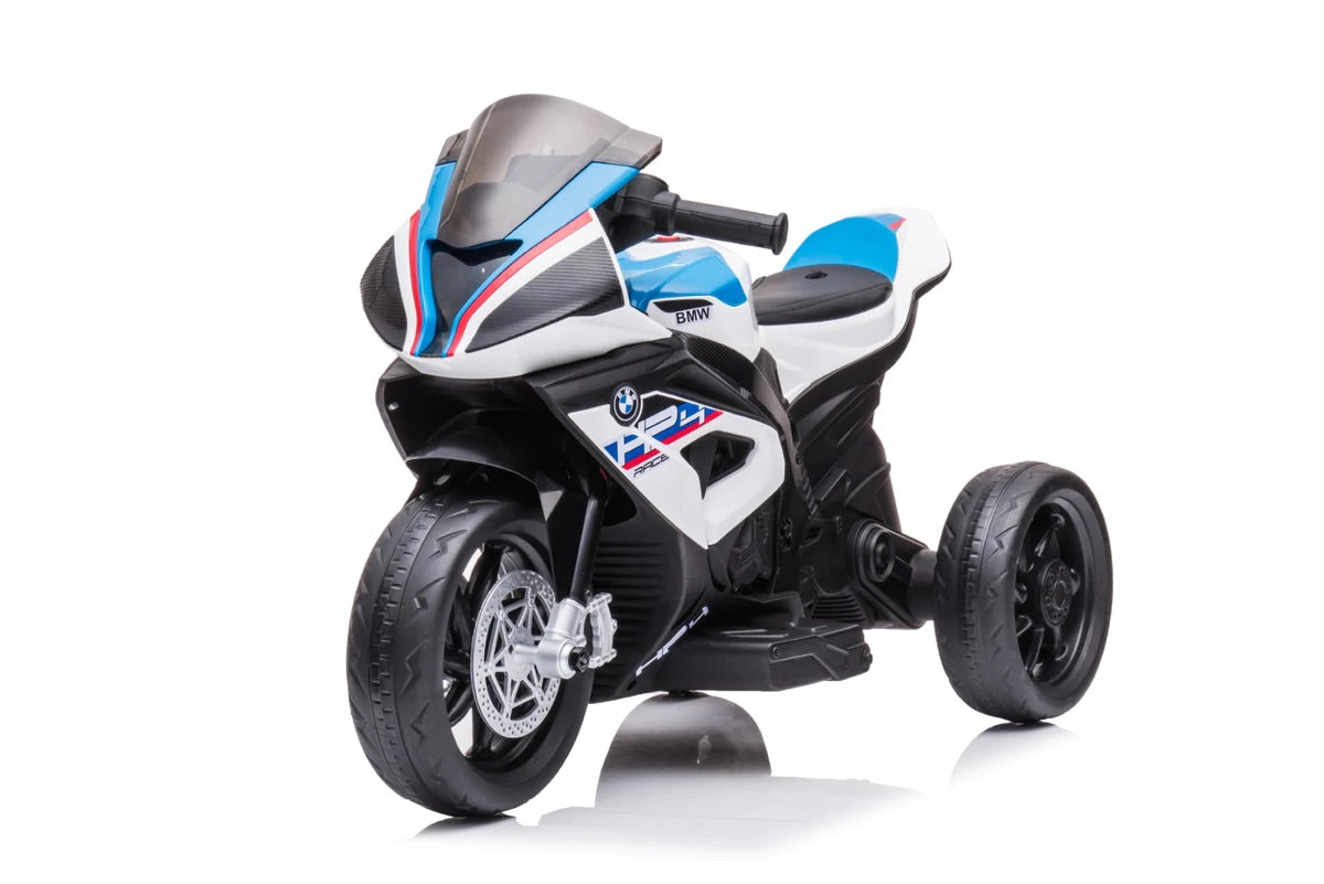 New Item 12V Licensed 2024 BMW HP4 | 1 Seater Ride on Trike Rubber Tires | LED Lights | Leather Seat