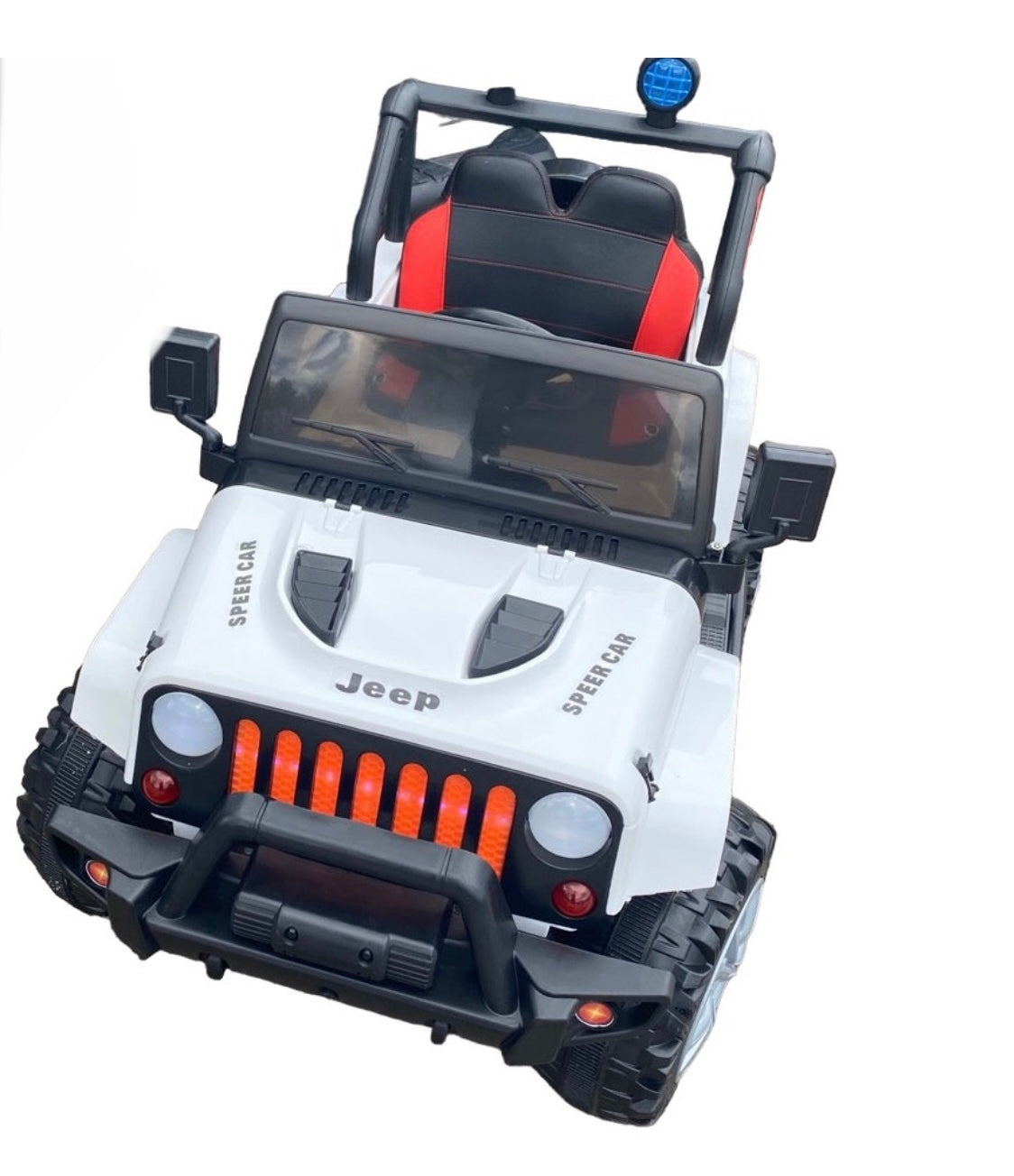 ECD 4x4 Jeep Style Ride-On Upgraded | 12V | Leather Seat | Rubber Tires | Small 2 Seater | Remote