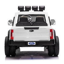 Load image into Gallery viewer, [Pick Up Only] New Assembled 2024 White Upgraded Licensed Ford Super Duty F450 Custom Edition 24V Lifted | 2 Seater | Leather Seats | Rubber Tires | Remote
