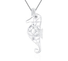 Load image into Gallery viewer, Seahorse Sterling Silver Cage Necklace Set
