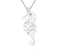 Seahorse Sterling Silver Cage Necklace Set