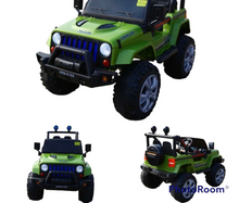 Load image into Gallery viewer, ECD 4x4 Jeep Style Ride-On Upgraded | 12V | Leather Seat | Rubber Tires | Small 2 Seater | Remote
